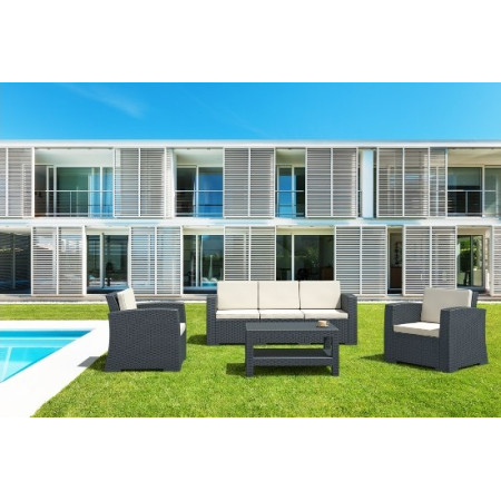 Monaco/ST-D3 Dark Grey* Sofa