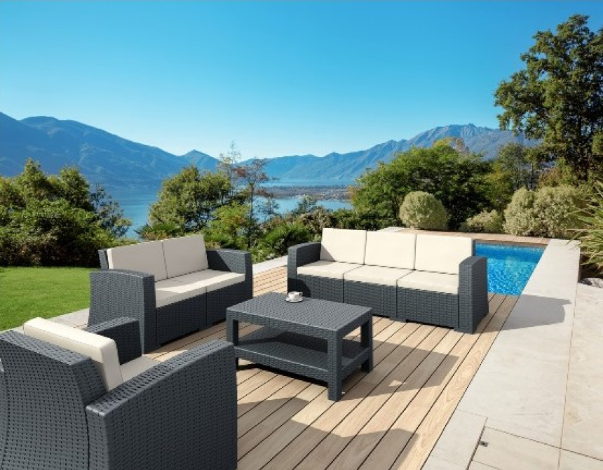 Monaco/ST-D3 Dark Grey* Sofa