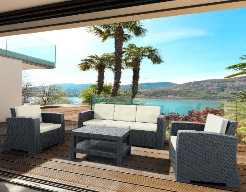 Monaco/ST-D3 Dark Grey* Sofa