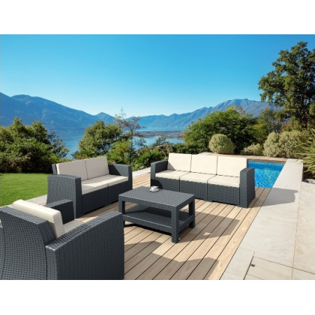 Monaco/ST-P Dark Grey* Armchair