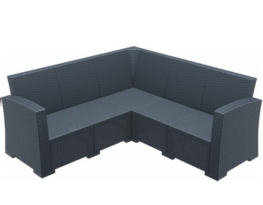 Monaco/ST-Corner Dark Grey* Sofa