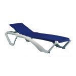 Sun-Lounger Marina/White, Resin/Textilene*