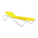 Sun-Lounger Marina/White, Resin/Textilene*
