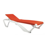 Sun-Lounger Marina/White, Resin/Textilene*
