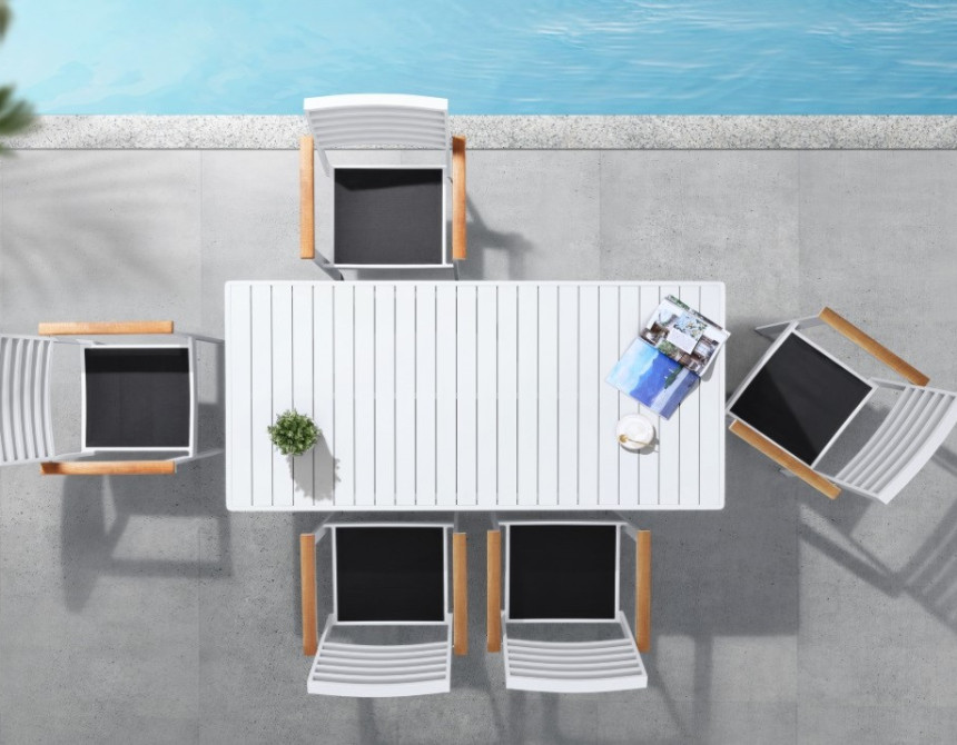 York/D7 Dining Set White (2017440)