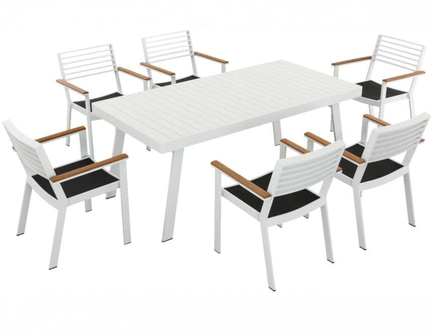 York/T 180x90x76cm White Table (204775)