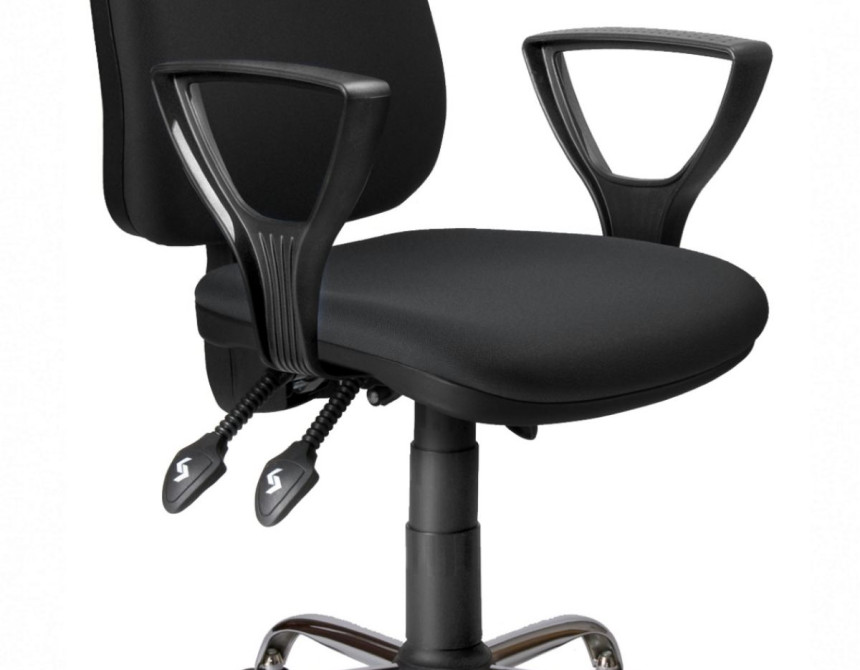 Asyn/CR Office  Armhair Black D2*