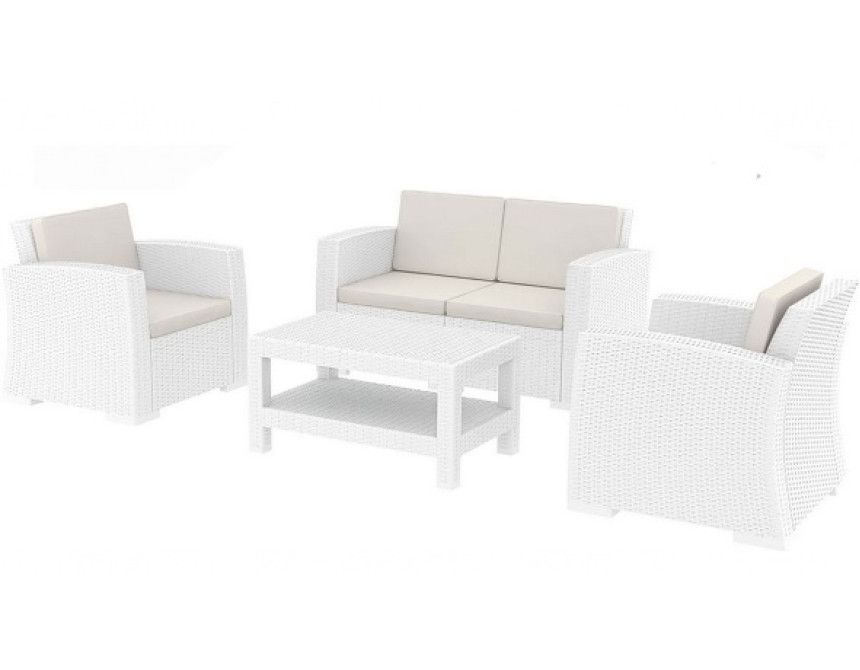 Monaco/ST-2* Lounge Set White