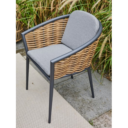 Musses Rattan/D7 Dining Set Anthracite
