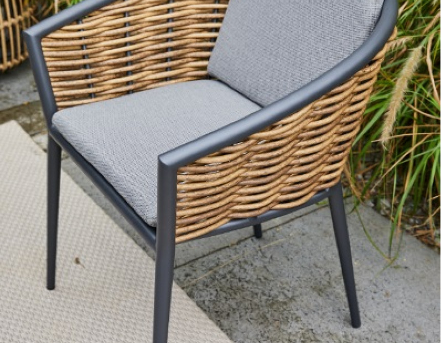 Musses Rattan/D7 Dining Set Anthracite