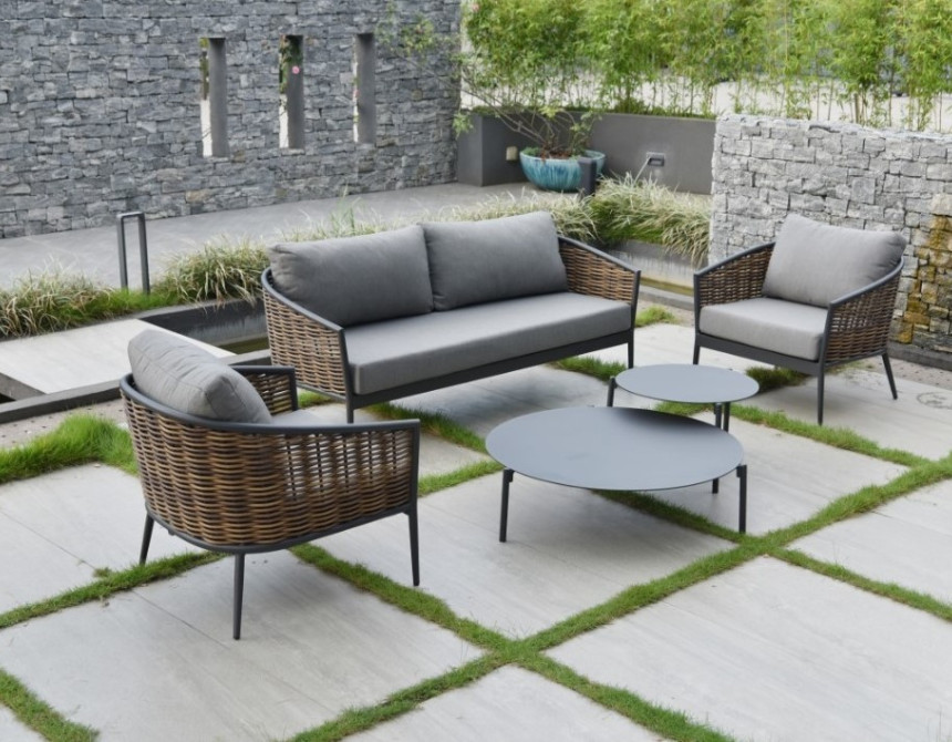 Musses Rattan Set Anthracite