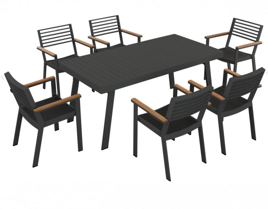 York/D7 Dining Set Anthracite (2017440)