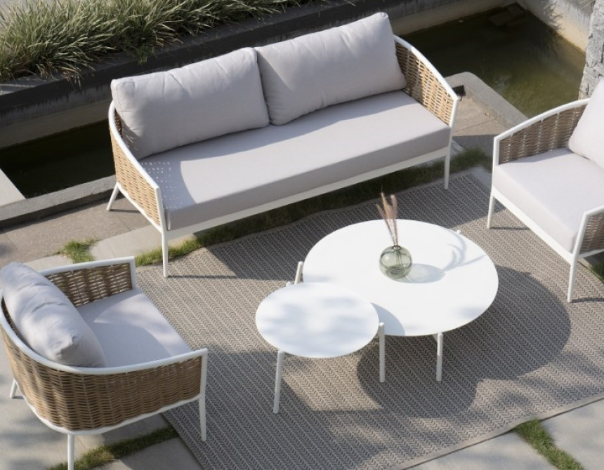 Musses Rattan Set White