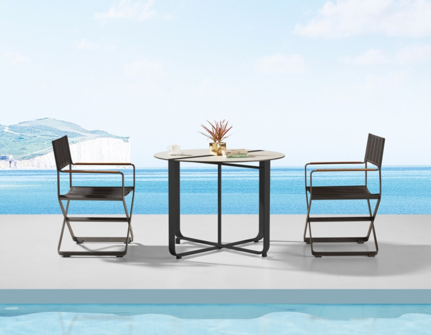 Clint/D3 Dining Set Anthracite
