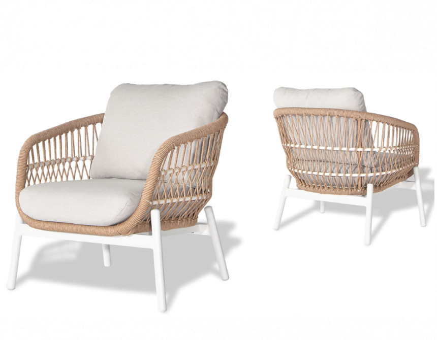 Bari-White Lounge Set