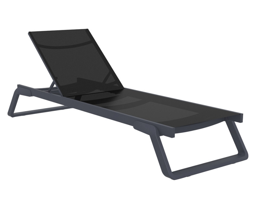 Tropic-2* Sun-Lounger Dark Grey-Black