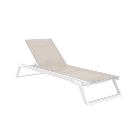 Tropic-2* Sun-Lounger White-Cappuccino
