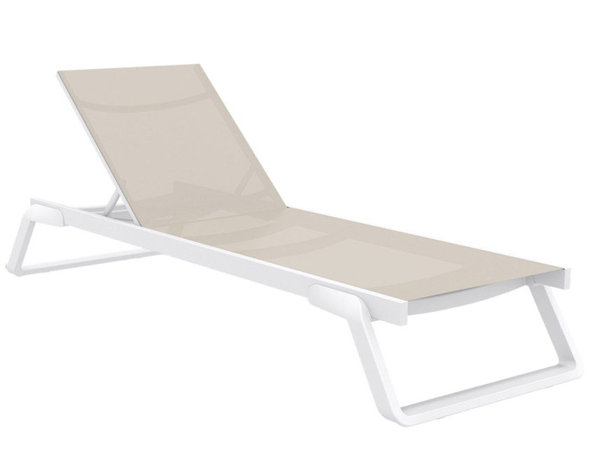 Tropic-2* Sun-Lounger White-Cappuccino