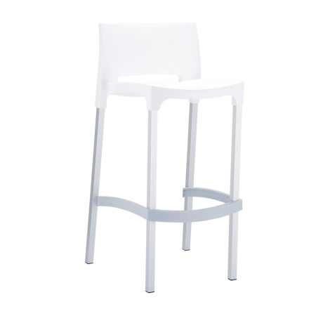 Gio* Barstool White 75c Alu PL