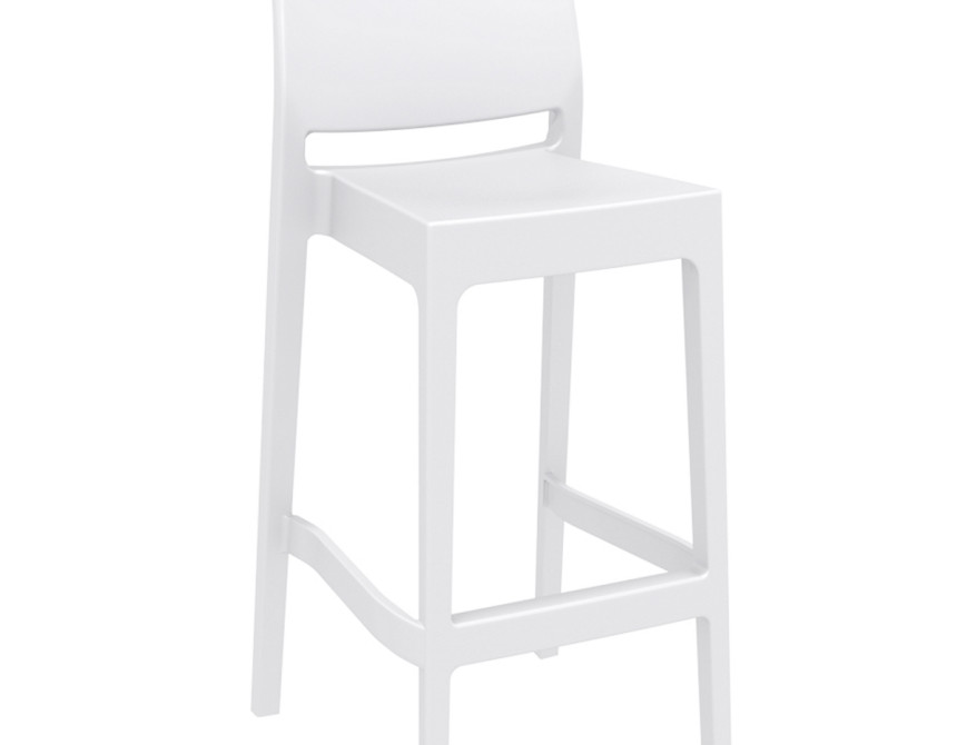 Maya/S-75cm* Barstool White PL