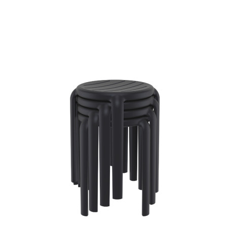 Tom/S-45cm* Stool Black PL