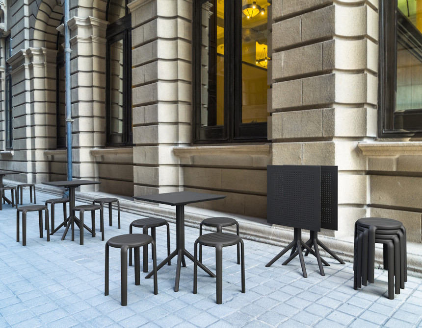 Tom/S-45cm* Stool Black PL