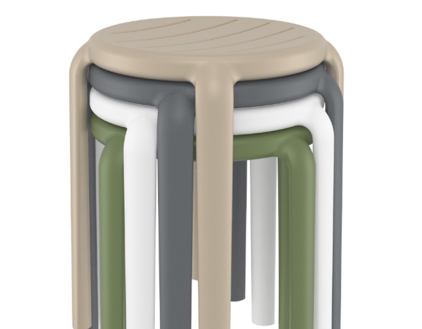 Tom/S-45cm* Stool Taupe PL