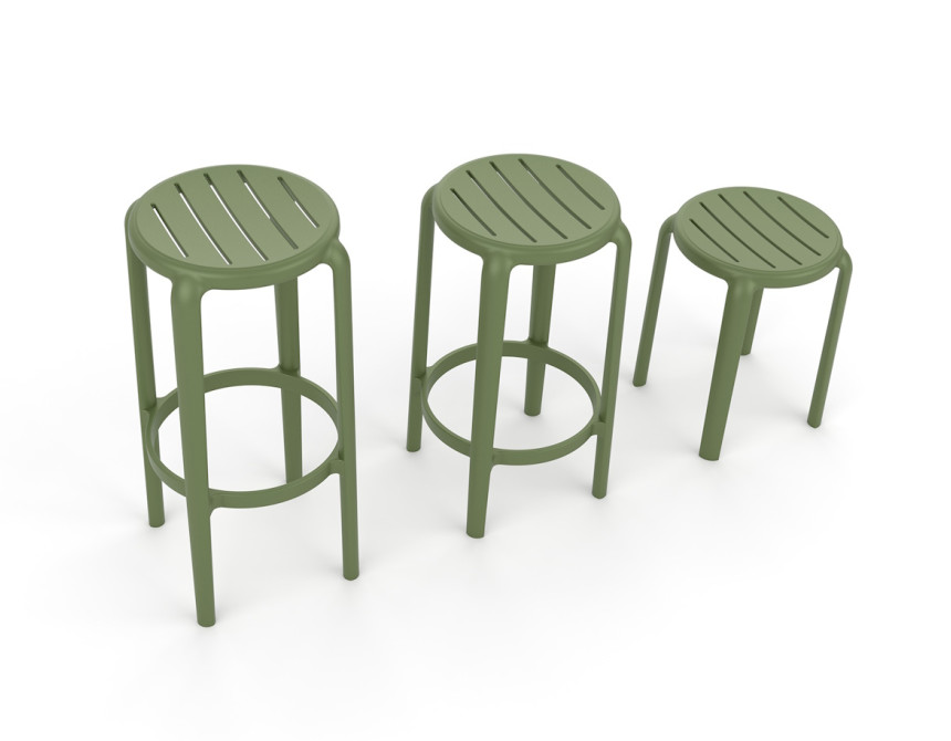 Tom/S-45cm* Stool Olive Green PL