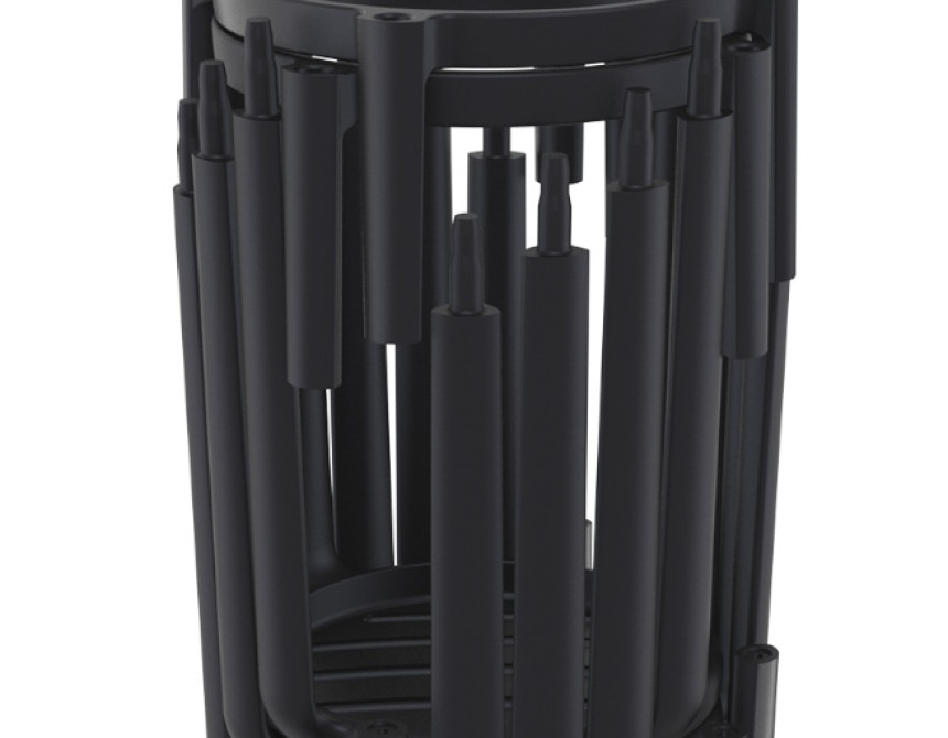 Tom bar stool h.65 cm is produced with a single injection of polypropylene reinforced
with glass fiber obtained by means of the latest generation of air moulding
technology with neutral tones. For indoor and outdoor use.