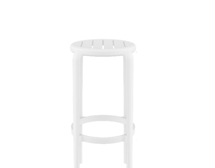 Tom/S-75cm* Barstool White PL