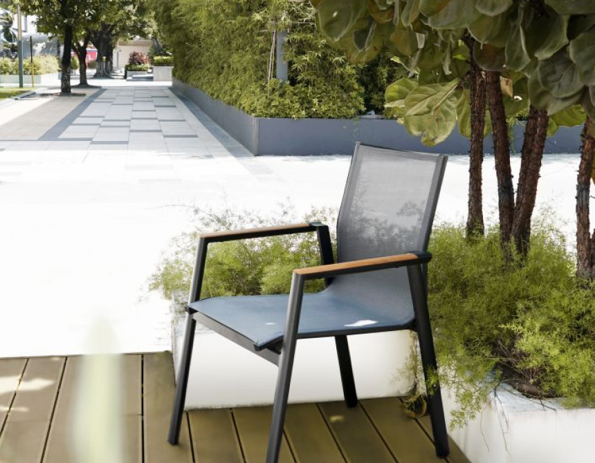 Aspen Armchair Alu Dark Grey