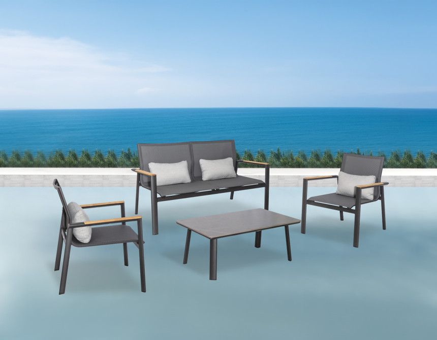 Aspen-2/Anthracite Lounge Set