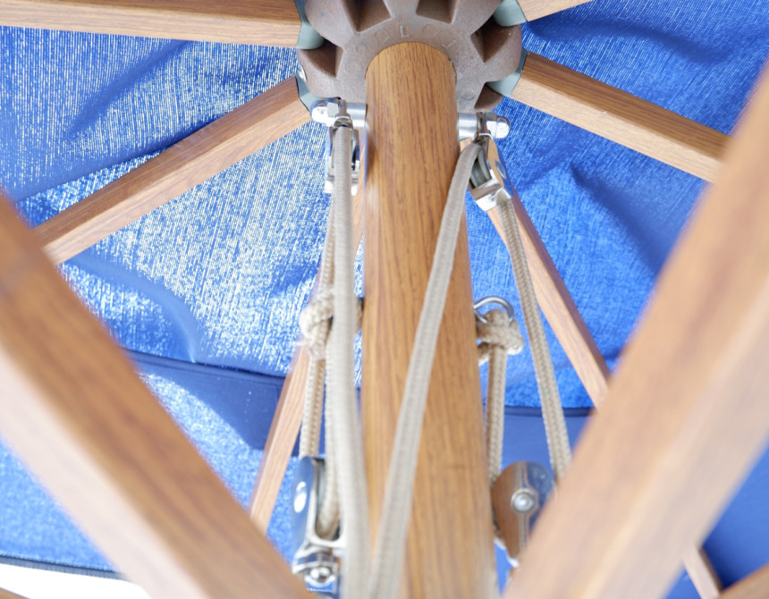 Lugano/SW 230x230cm Aluminum Umbrella Wood Look