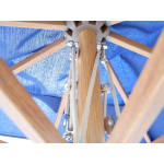 Lugano/SW 300x300cm Aluminum Umbrella Wood Look