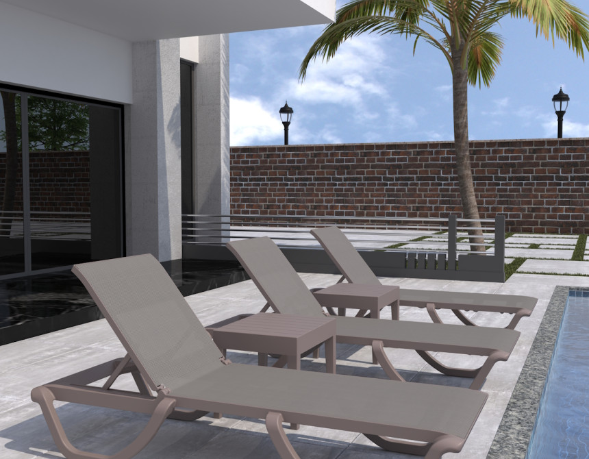 Florence/SL* Resin Sun Lounger Anthracite