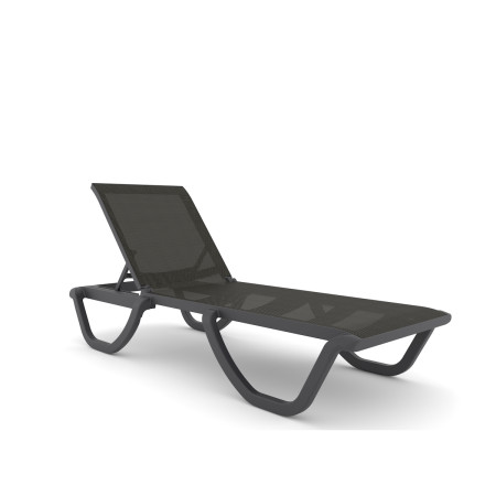 Florence/SL* Resin Sun Lounger Anthracite