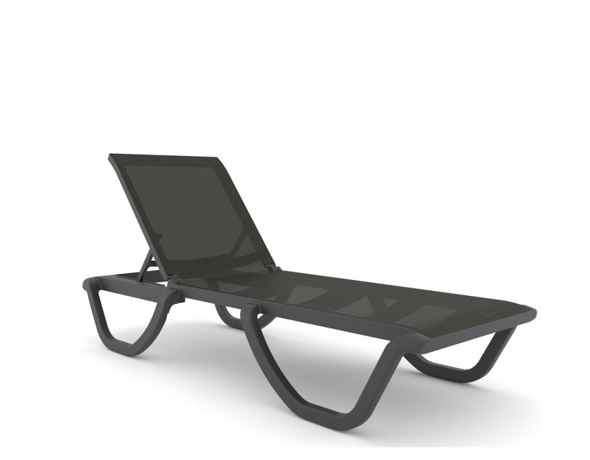 Florence/SL* Resin Sun Lounger Anthracite
