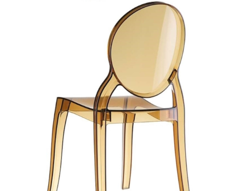 Elizabeth* Chair Clear Gold Polycarbonate