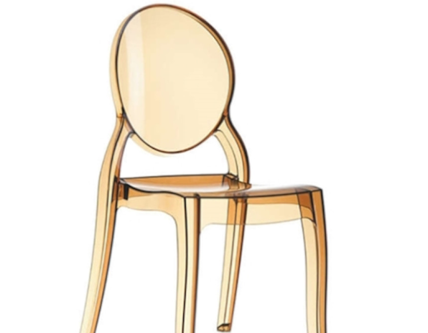Elizabeth* Chair Clear Gold Polycarbonate
