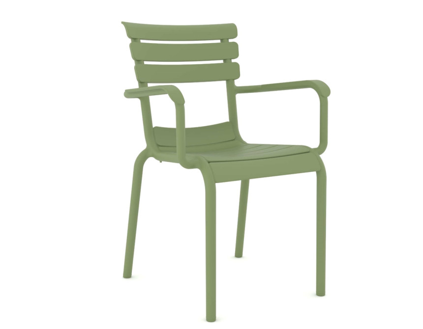 Hera/P-PL* Resin Armchair Green