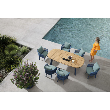 Aio/D7 Blue*, Dining set of 7 pcs (205580)