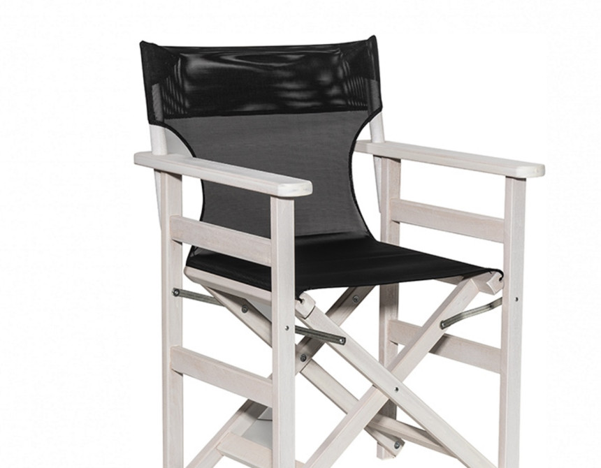 Armchair Hydra* Wood Director White