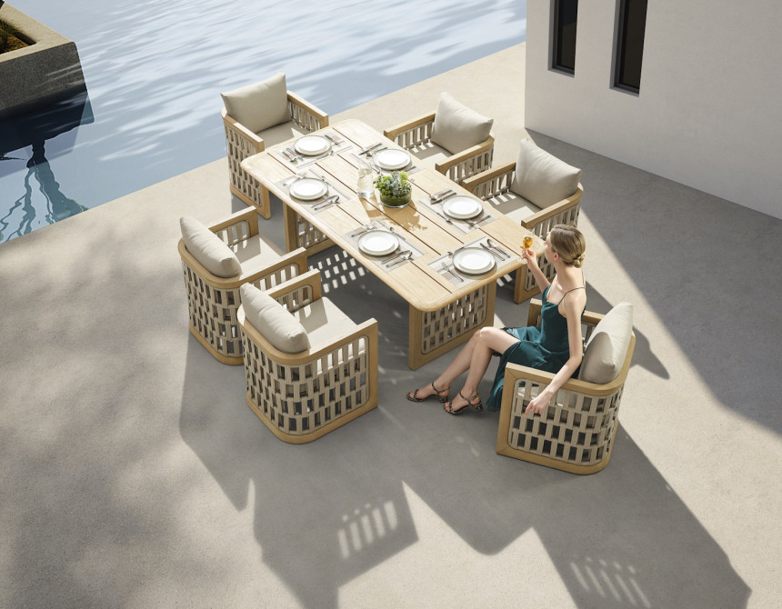 Riva/D7 Dining Set (206480)