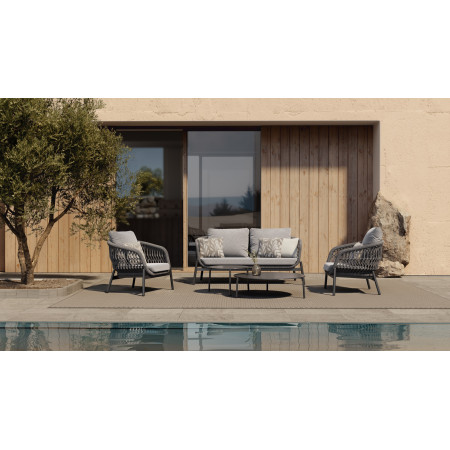 Bari-Anthracite Lounge Set