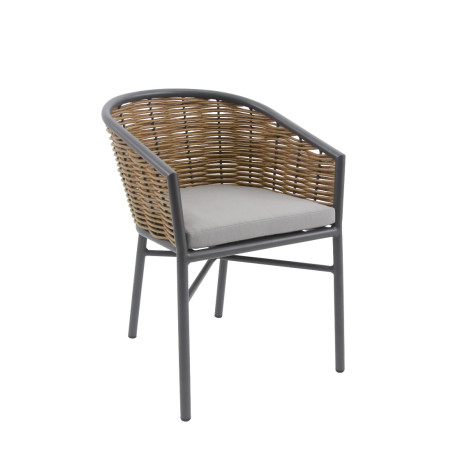 Ripon/P, Alu./Wicker Armchair