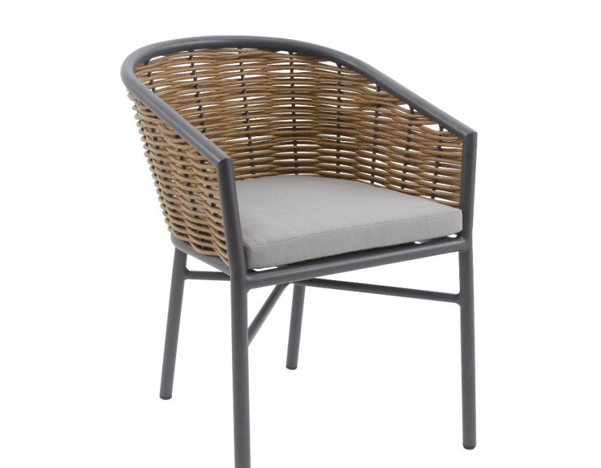 Ripon/P, Alu./Wicker Armchair