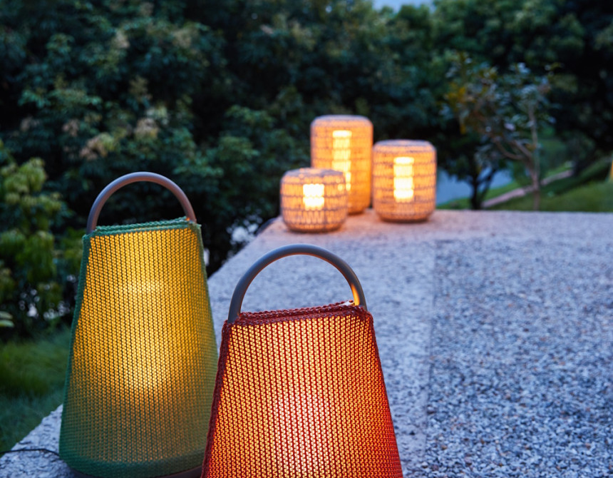 Knitting Led Φ31,5xh.53,5cm Portable Lantern