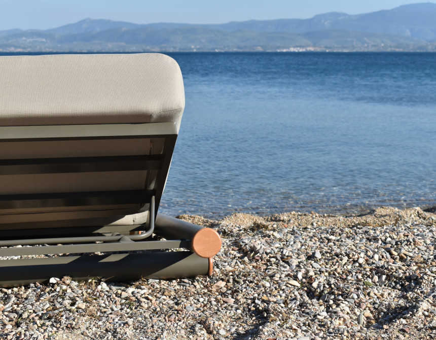 Cayenne/Taupe* Aluminum Sun-Lounger