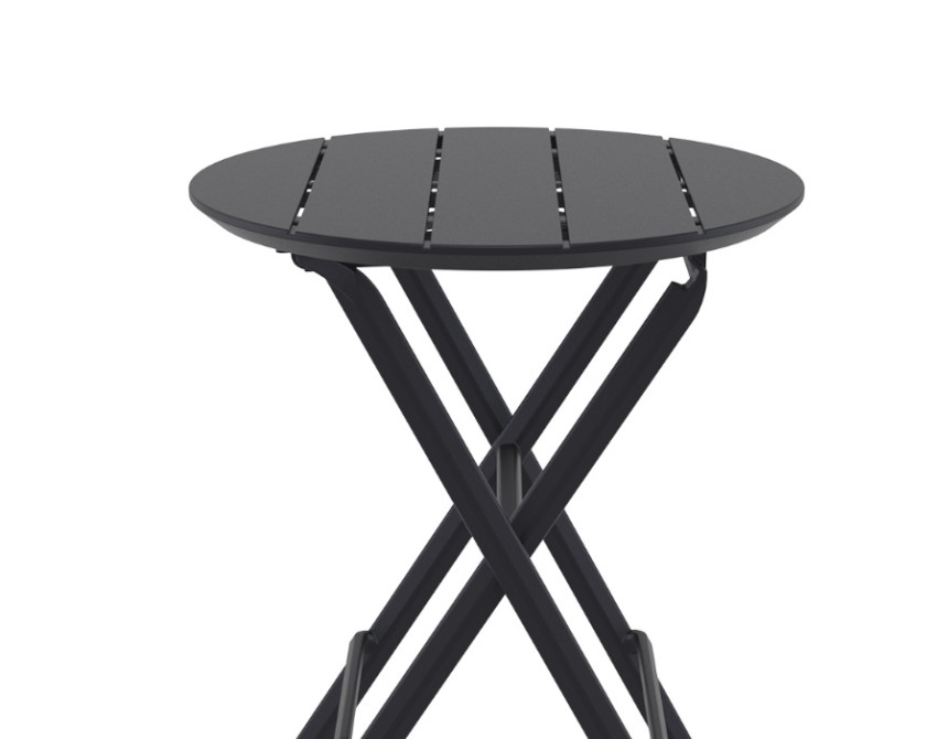 Helen/T-Φ60xh.74cm* Folding Table Black
