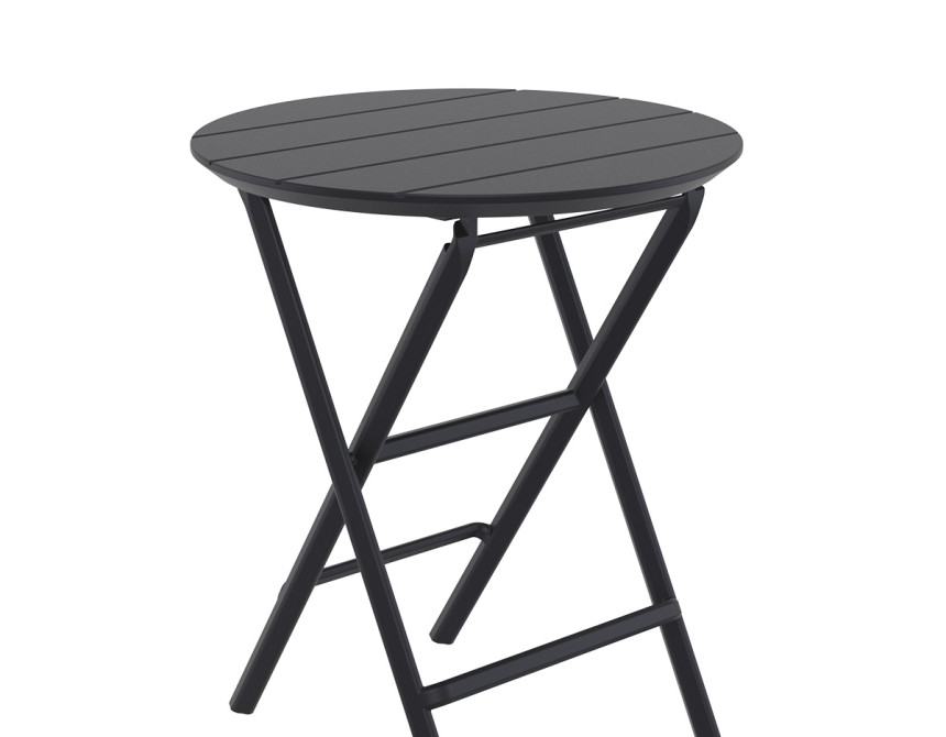 Helen/T-Φ60xh.74cm* Folding Table Black